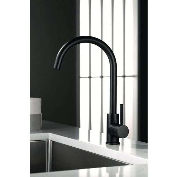 Grifo de baño monomando negro mate IMEX: diseño moderno y